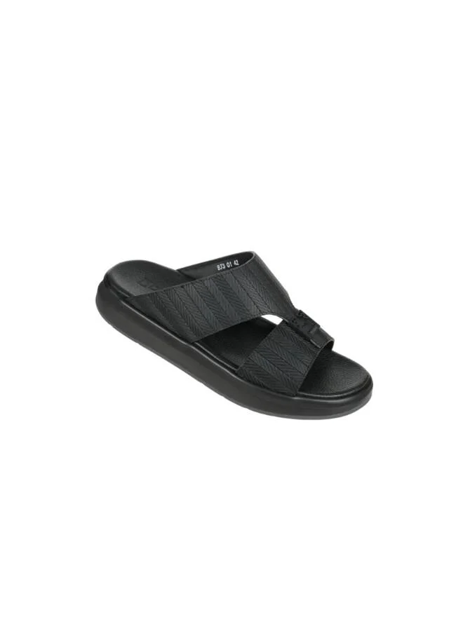 barjeel uno 008-3846 Barjeel Uno Mens Arabic Sandals BJ3 01 Black